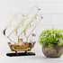 Brass Ship With Wooden Base Big 23.24kg